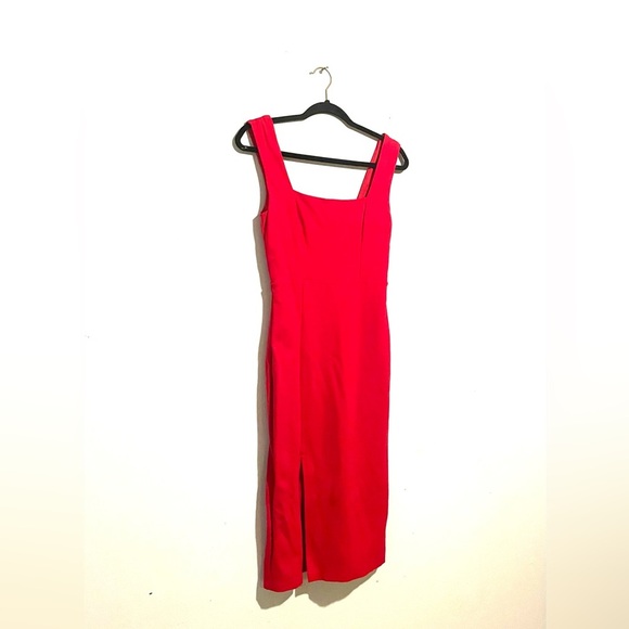 Lulus Chic Red Sleeveless Bodycon Midi Dress Size Small - Picture 6 of 12